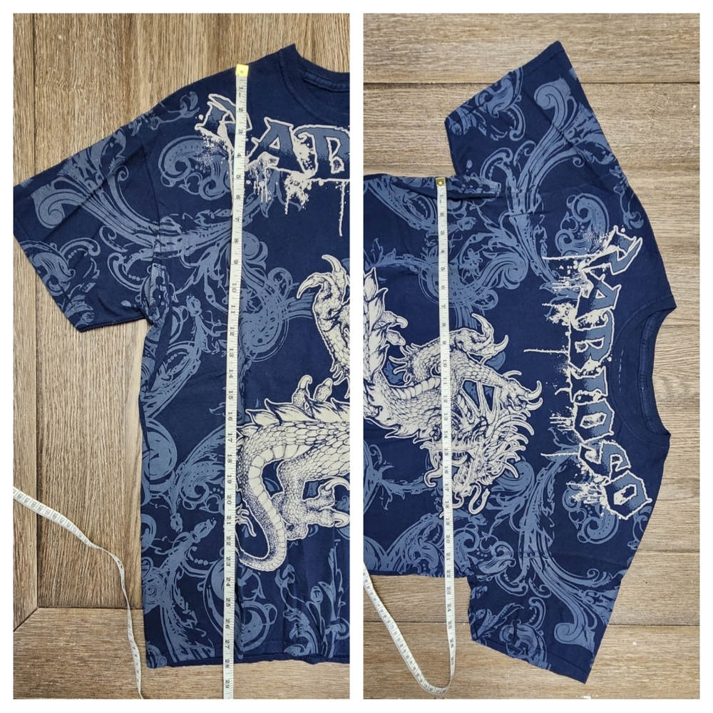 ๐ Rabioso Brand Dragon Skull "Bad Manners" Graphic Art Men's T-Shirt XL๐ - Picture 2 of 6